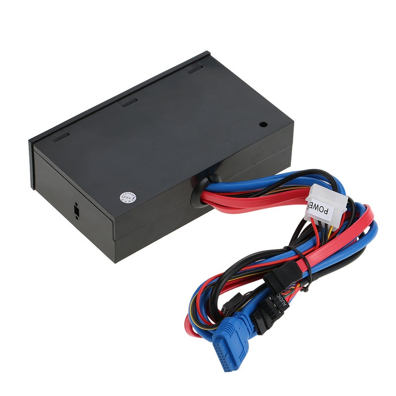وحدة تجميع USB 3.0 متعددة الوظائف منفذ eSATA و SATA قارئ بطاقات داخلو لوحة التحكم المتقدمة للكمبيوتر اللوحة الأمامية للوسائط الصوتية لبطاقات الذاكرة SD و MS و CF و TF و M2 و MMC تناسب خزانة 5.25 بوصة - Image 4
