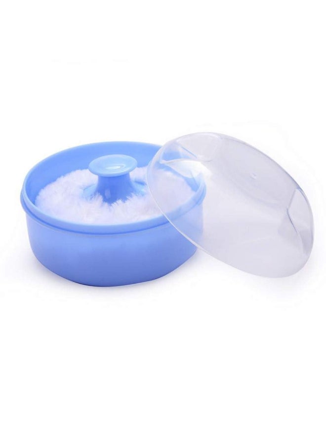 GANPUB Blue Container Powder Cosmetic Puff Sponge Soft Face Case Body Box Beauty Tools Rose Quartz Set Skin Care One Size - Image 2