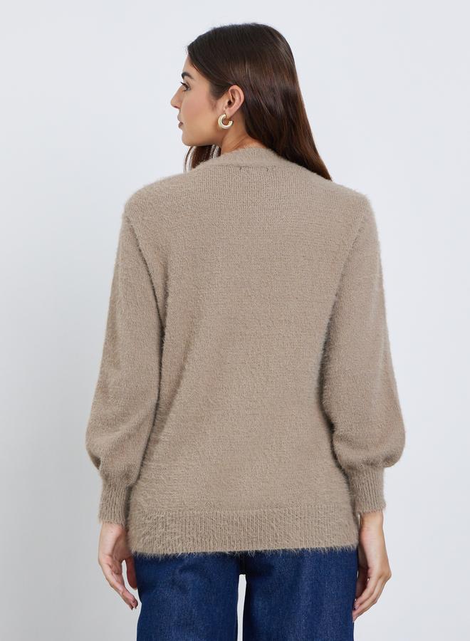 ستايلي كارديجان بقصة عادية ونسيج يارن - Image 5