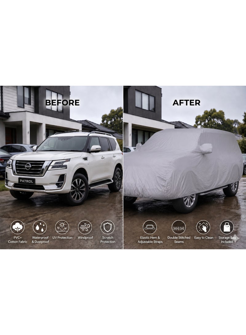 SolidX Car Body Cover for Nissan Patrol I All-Weather Waterproof, UV Heat Shield & Dustproof Outdoor Protection - Image 4