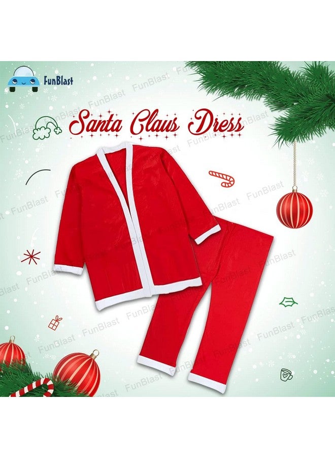 فنبلاست فستان تنكري سانتا كلوز من فن بلاست للأطفال الأولاد والبنات - ملابس عيد الميلاد للأولاد والبنات/ملابس تنكرية لعيد الميلاد للأطفال الصغار، هدايا عيد الميلاد للأطفال (من 3 إلى 5 سنوات) - Image 2