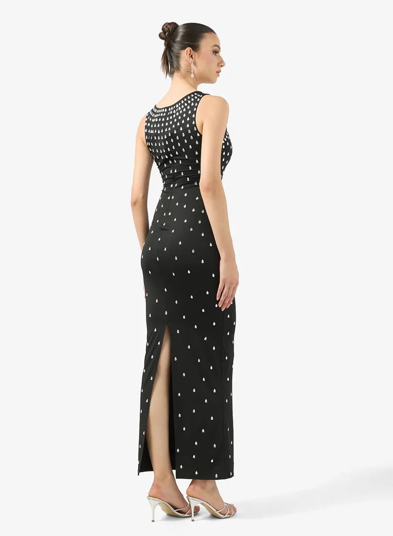 Ginger Boutique Rhinestone Embellished Luxe Evening Gown