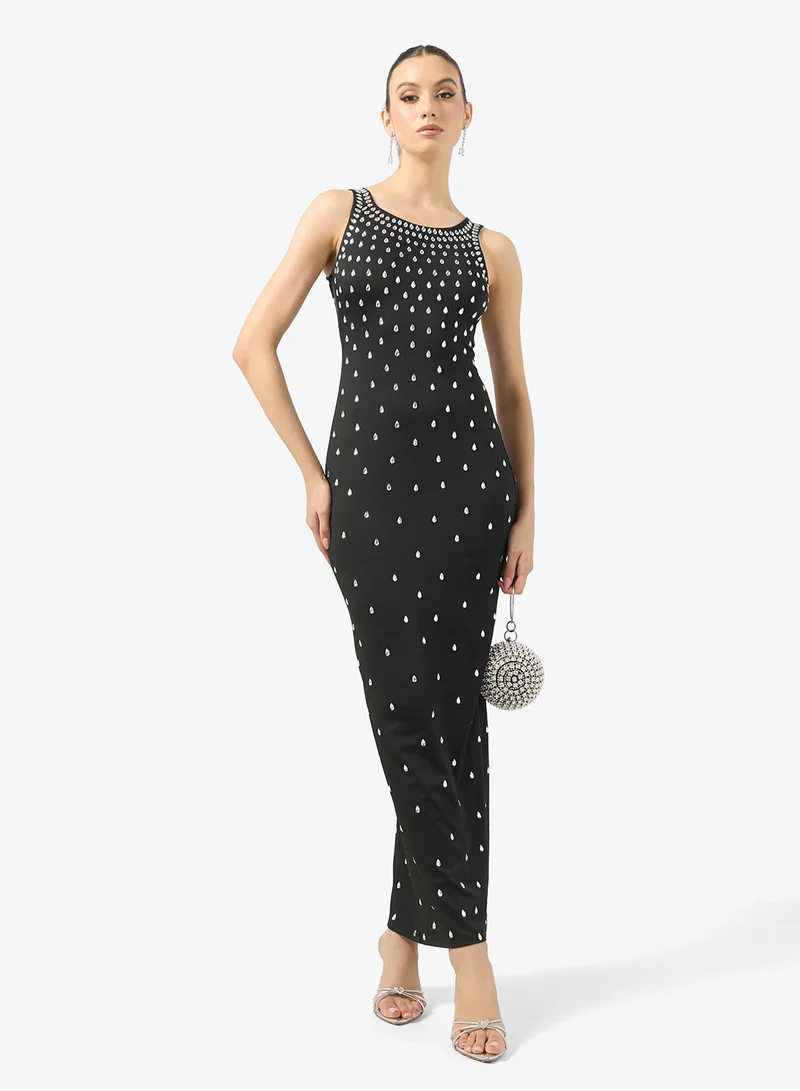 Ginger Boutique Rhinestone Embellished Luxe Evening Gown