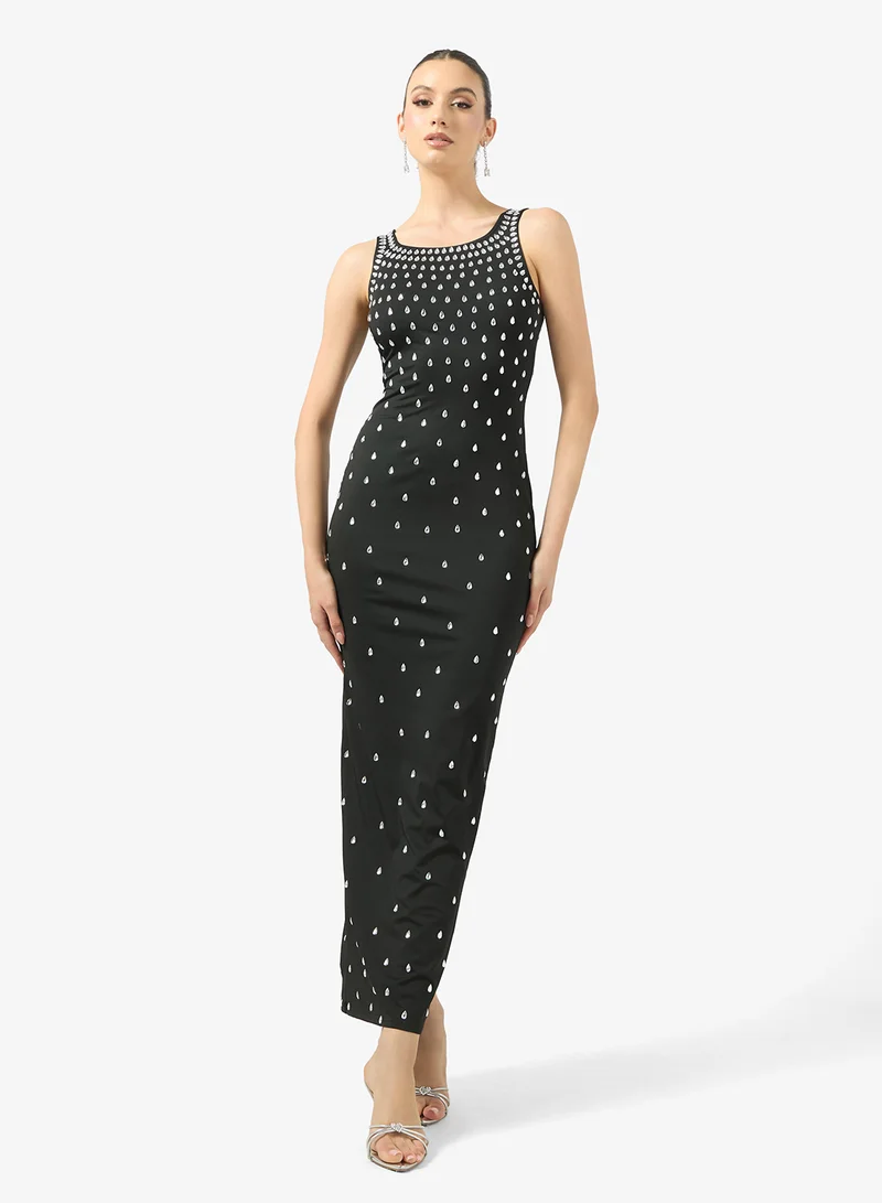 Ginger Boutique Rhinestone Embellished Luxe Evening Gown