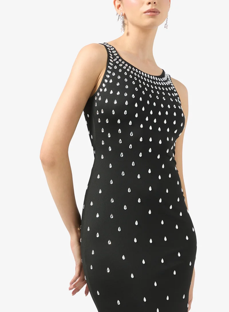 Ginger Boutique Rhinestone Embellished Luxe Evening Gown