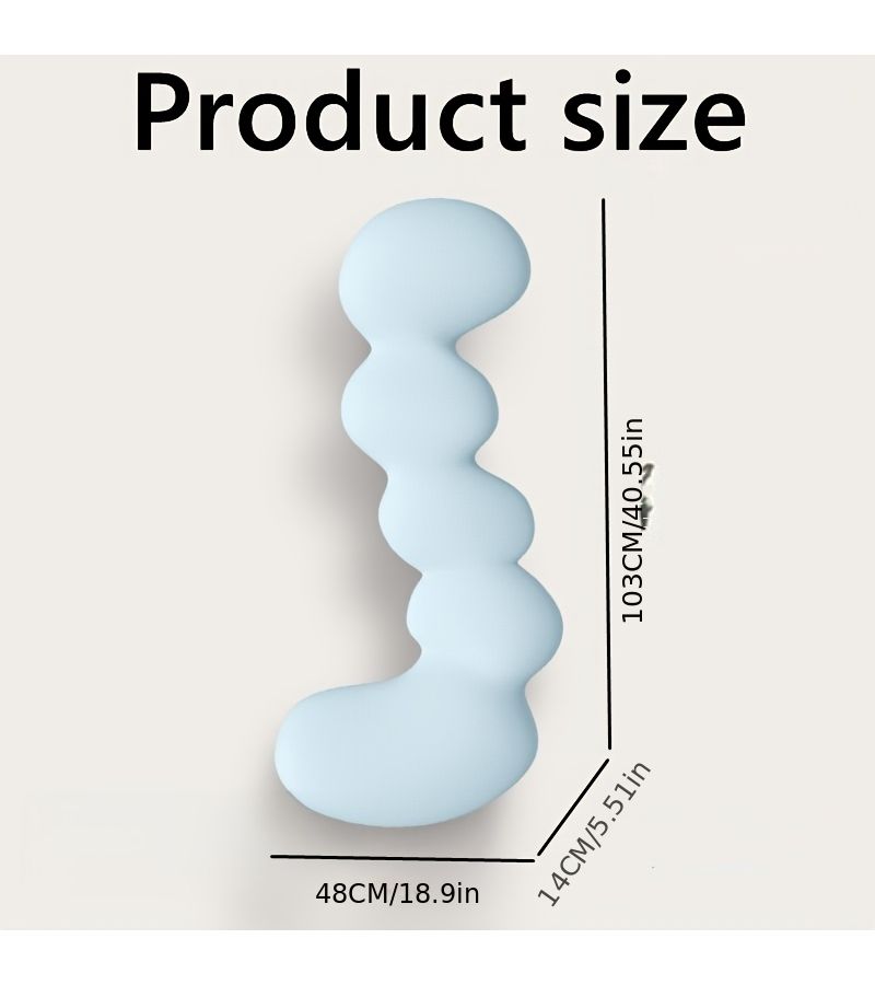 Blue Five In One Body Pillow 40 55 Inch Wedge Ergonomic Side Sleeper - Image 3