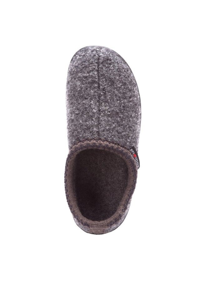 Haflinger Men's ATB Closed Heel Hardsole Slipper Dark Grey Speckle 48 European - Image 4