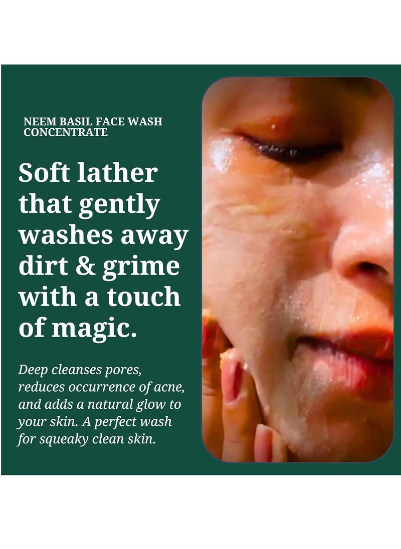 Neem Basil Face Wash Concentrate | Organic, Vegan & Cruelty Free | Sulphate & Paraben Free | 125g - pzsku/Z3FC18542FEBE7C45CD96Z/45/_/1740161088/ef855a97-7637-4d6e-9893-295b60a5bd5c