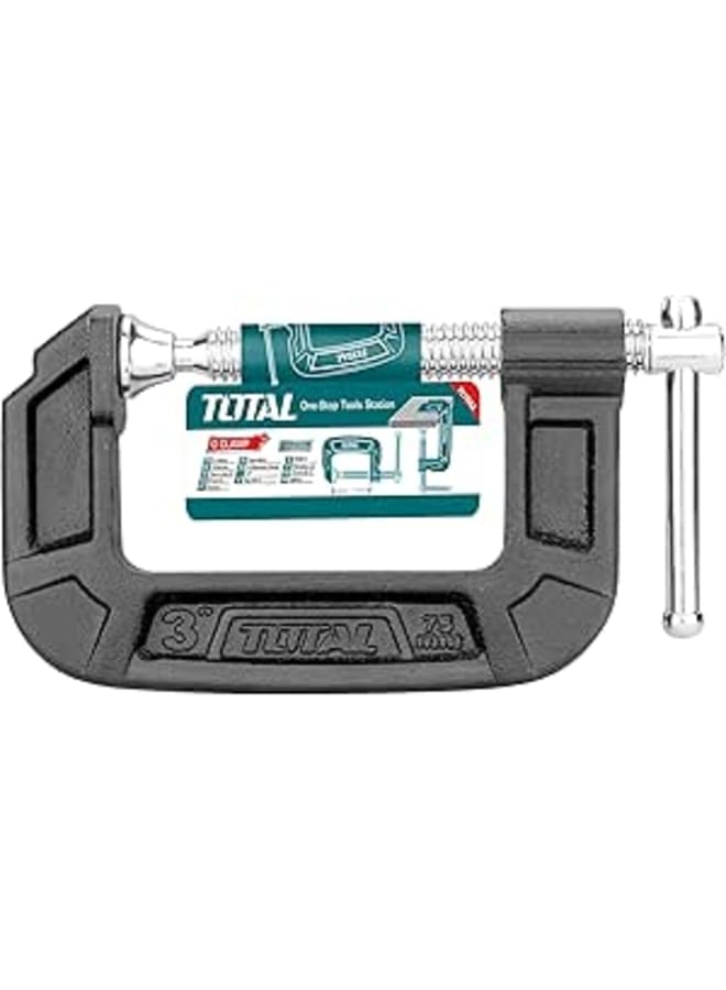 TOTAL Cast iron C-clamp 125 mm TOTAL by INECO