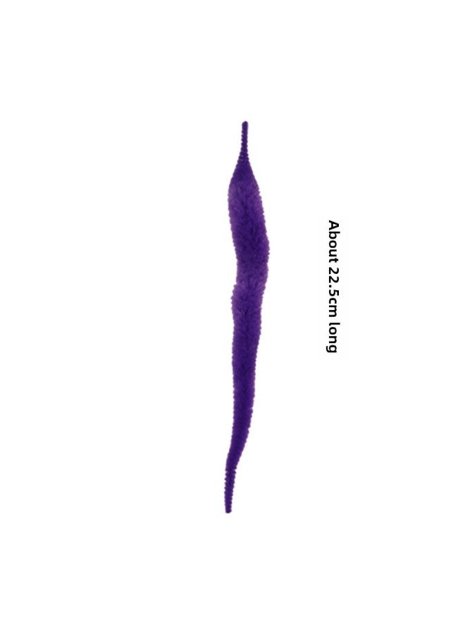 Caterpillar Naked Worm Without Eyes Seahorse Magic Props Trick Trick Toy-Color:Purple - Image 1
