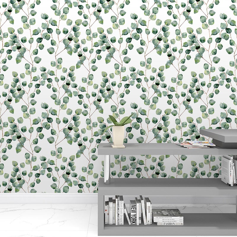 1 Set Green Plants Wallpaper Jungle Plants Wall Paper Removable Wallpaper - Image 3