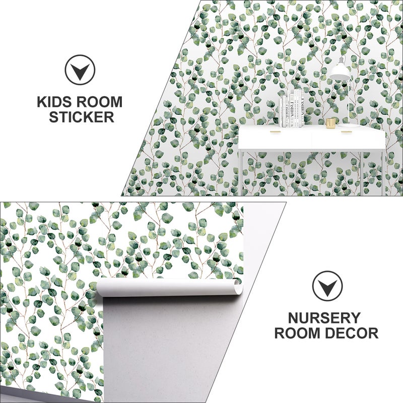 1 Set Green Plants Wallpaper Jungle Plants Wall Paper Removable Wallpaper - Image 2