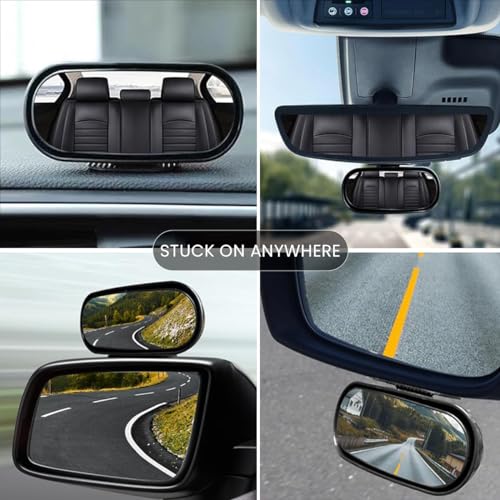 STHIRA® 1PCS Blind Spot Mirror For Car Curved Hd Mirror Outside Strong Backing Glue 360° Fine Adjusting Blind Spot Mirror For Car, Van, Suv, Trucks - Image 4