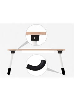 Generic Portable Laptop Table – Anti-Slip Foldable Desk for Bed and Office – Wooden Color – Ideal for Laptops, Computers, and Notebooks  - Image 4