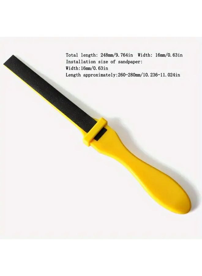 16mm Flat Plastic Sandpaper Stick Holder For Woodworking Jewelry Polishing - Image 1