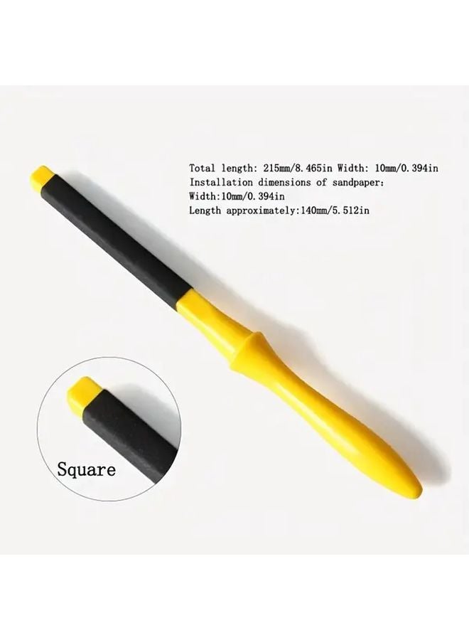 16mm Flat Plastic Sandpaper Stick Holder For Woodworking Jewelry Polishing - Image 4