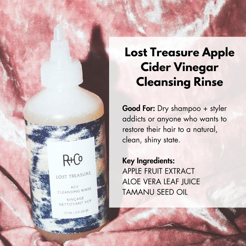 R+Co Lost Treasure Apple Cider Vinegar Cleansing Rinse | Dramatic Shine + Softens Hair + Preserves Color | Vegan + Cruelty-Free | 6 Oz - Image 2