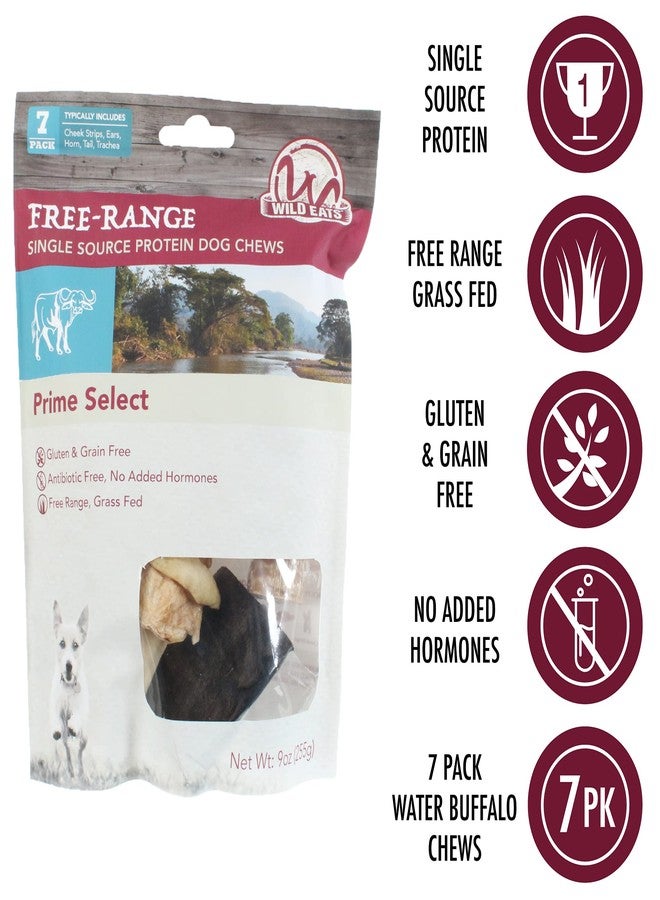 Wild Eats Dog Chews, Water Buffalo Prime Select, 7 Pack (Long Lasting Chews, Dog Bone Assortment, Grain Free, Gluten Free, 0.56 lbs) - Image 2