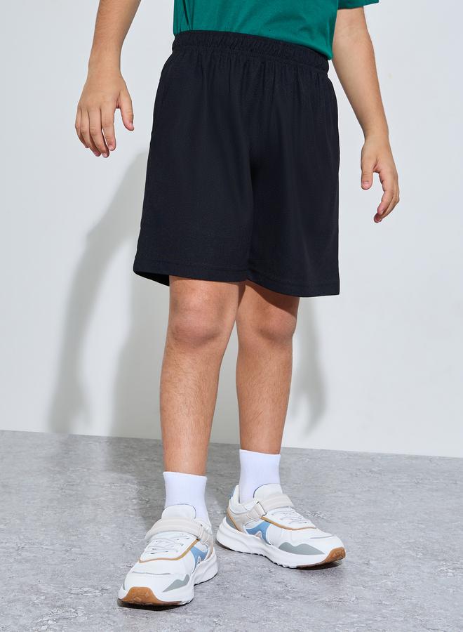 Styli Teens Cotton Sports Jersey Shorts with Side Pocket - Image 1