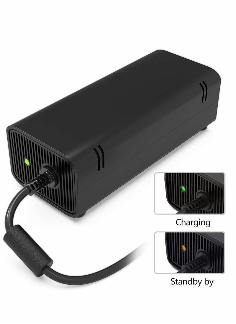 Excefore - وحدة تزويد الطاقة لجهاز Xbox 360 Slim، مجموعة استبدال كابل الطاقة لمحول التيار المتردد متوافقة مع جهاز Xbox 360 Slim 360 S بجهد تلقائي 100-240 فولت - Image 1