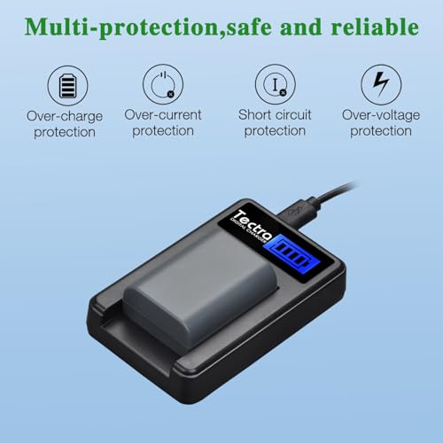 Tectra 2-Pack NB-2L NB-2LH Battery + Rapid LCD Display USB Charger for Canon PowerShot G7 G9 S30 S40 S45 S50 S60 S70 S80 DC410 DC420 VIXIA HF R10 HF R100 HF R11 EOS 350D 400D Digital Rebel XT XTi - Image 5