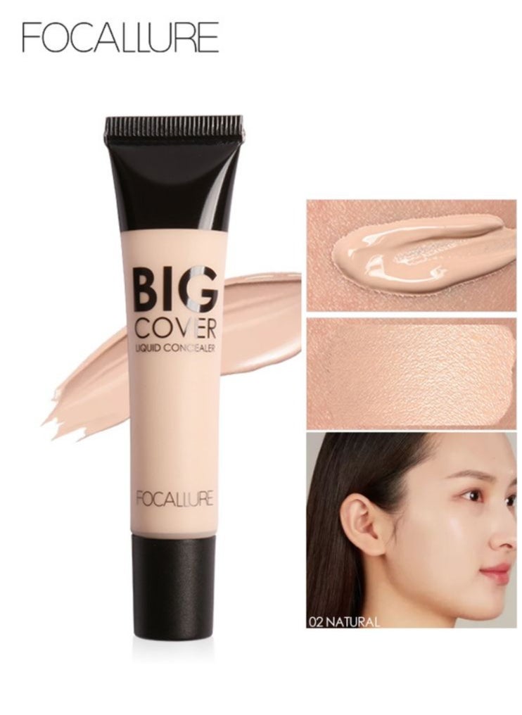 FOCALLURE - Focallure Big Cover Liquid Concealer #02 Natural - Image 1
