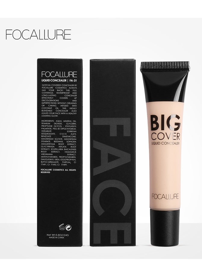 FOCALLURE - Focallure Big Cover Liquid Concealer #02 Natural - Image 1