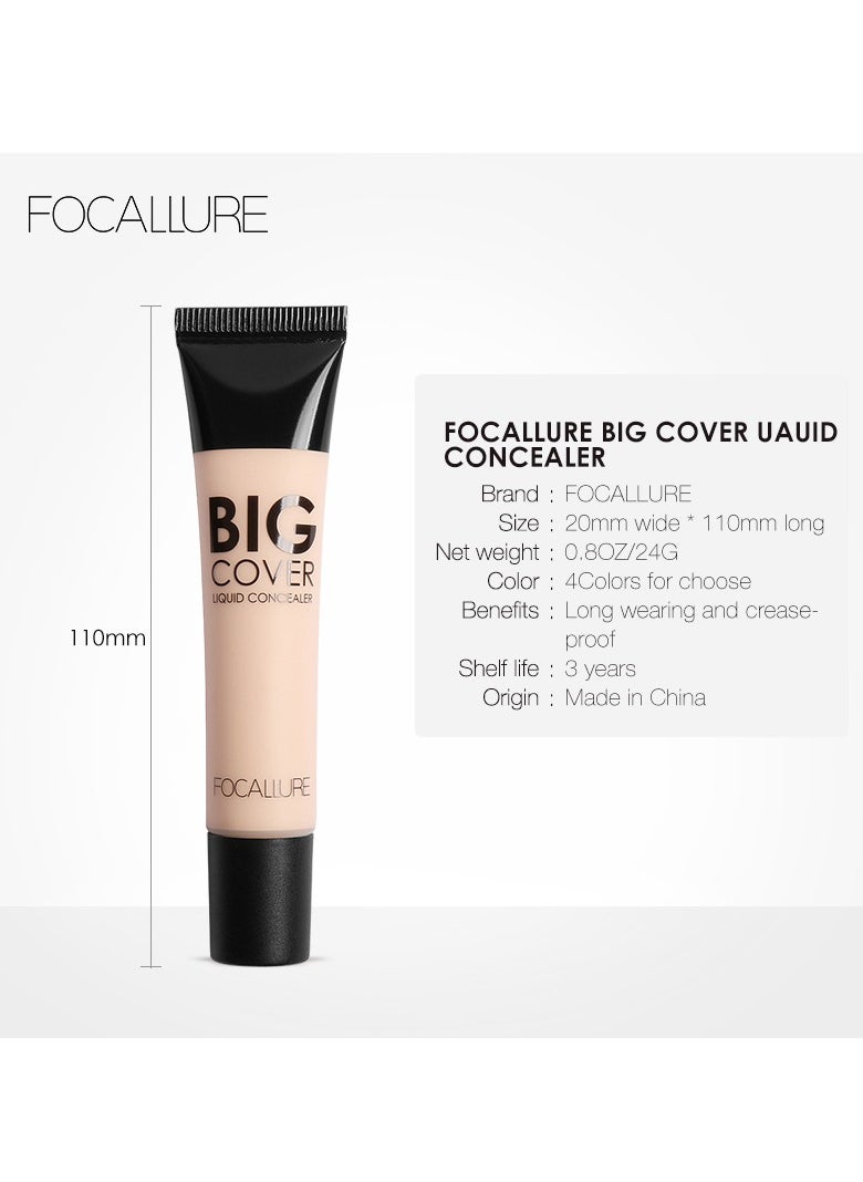 FOCALLURE - Focallure Big Cover Liquid Concealer #02 Natural - Image 1