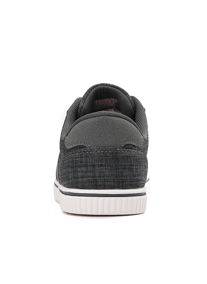 Sky View Mens Casual Shoes Low Top Fashion Canvas Sneakers Breathable Comfort Walking Shoes for Male Grey  - Image 4