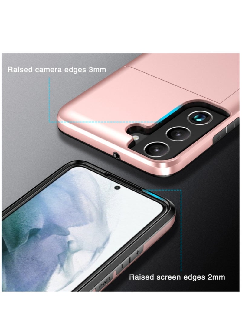 Generic Case for Samsung Galaxy S24 Plus 5g Shockproof Armor Phone Cover With Card Slot Dark Green  - Image 3