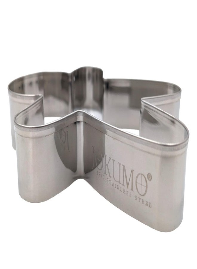 JOKUMO Gingerbread Men Set of 3 Cookie Cutter Set 4” Large Shape Cookie Cutter Mold - 18/0 Stainless Steel - Image 5