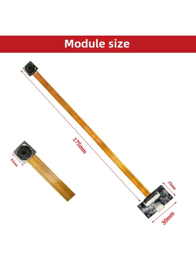 High-definition 4K Camera Module 12 Million FPC Cable Smart Device Recognition Auto-focus USB Drive-free Module-Color:75 Degree 12 Million-without Driver Board