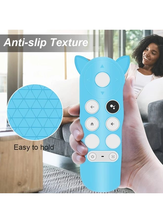 Fluorescent Purple Cat Shape Protective Case For Chromecast Voice Remote Control - Image 5