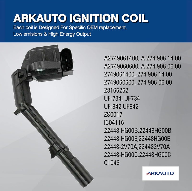ARKAUTO 4PCS Ignition Coils UF734 for Infiniti and Mercedes Benz Models - Image 4