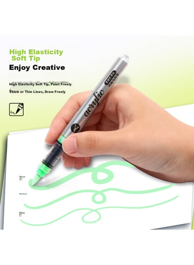 جراسب Master The Canvas Bag Direct Liquid Soft Tip Acrylic Markers, 48 Colors, مخصص للطلاب، غير شفاف، قابل للتكديس، ألوان مائية للأطفال في المرحلة الابتدائية، أقلام رسم، أقلام تلوين - Image 4