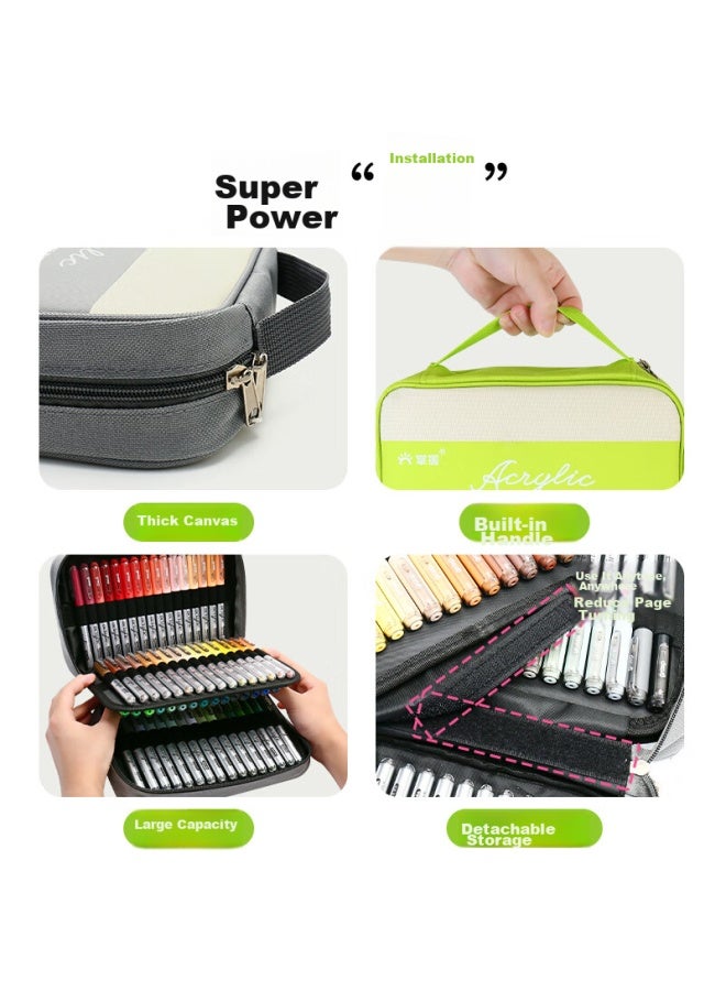 جراسب Master The Canvas Bag Direct Liquid Soft Tip Acrylic Markers, 48 Colors, مخصص للطلاب، غير شفاف، قابل للتكديس، ألوان مائية للأطفال في المرحلة الابتدائية، أقلام رسم، أقلام تلوين - Image 5