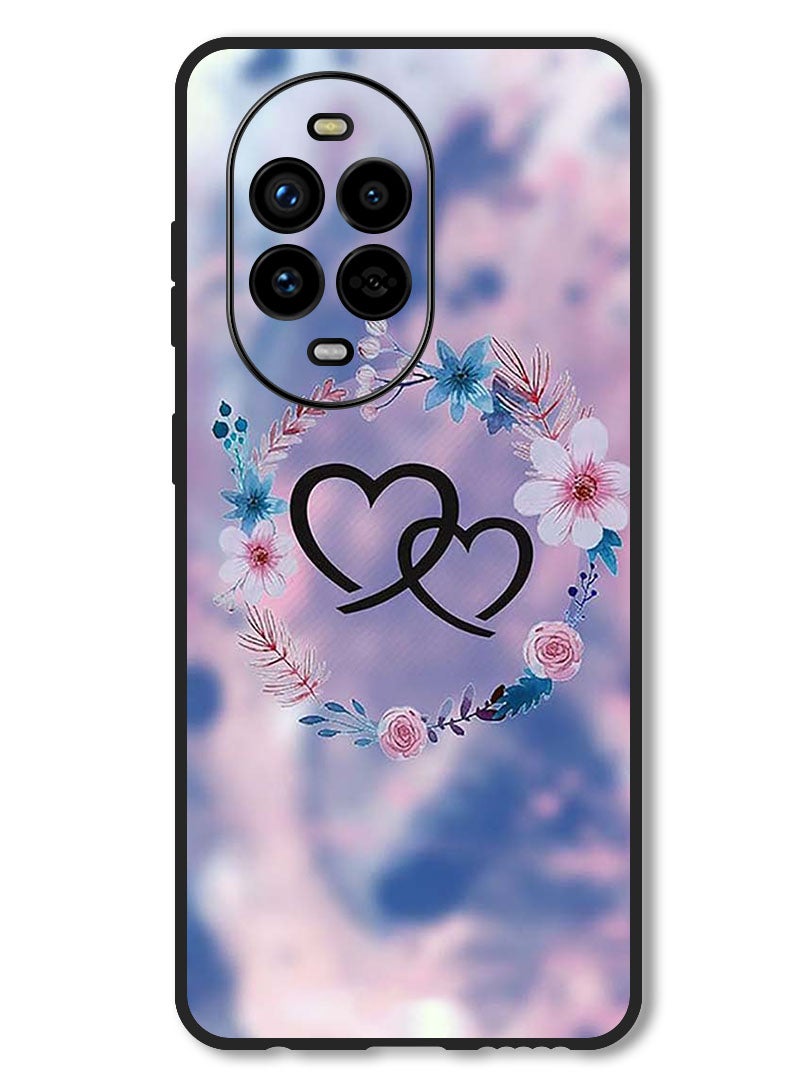 Theodor Case Compatible with Huawei Nova 13 Pro Protection Shockproof Bumper Cover Two HEarts - Image 1