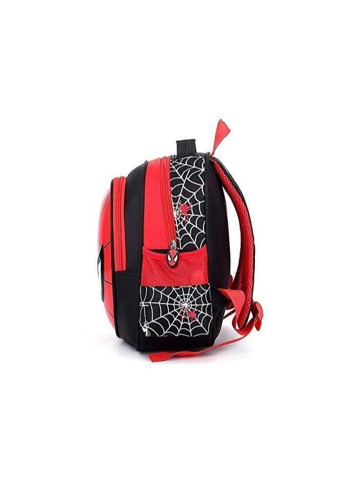 Lucky Kids Spiderman Printed Backpack 12 inch Red/Black - Image 2