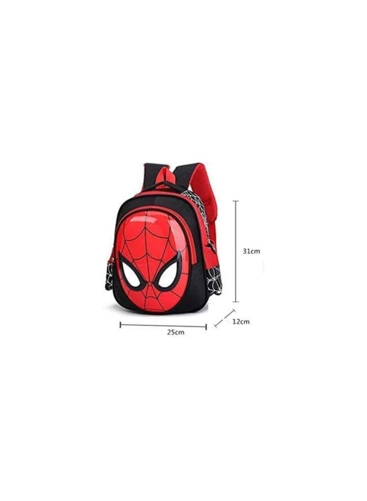 Lucky Kids Spiderman Printed Backpack 12 inch Red/Black - Image 3