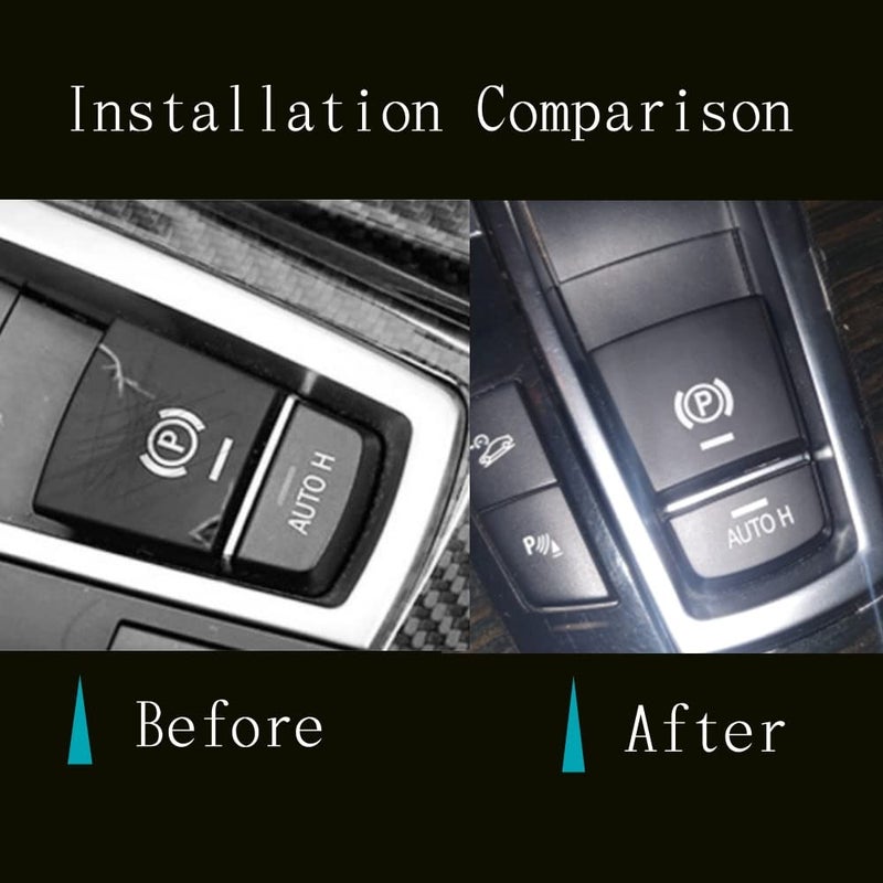 CYCDIY Black Electronic Parking Brake Handbrake Switch Button Cover for BMW Models - Image 3
