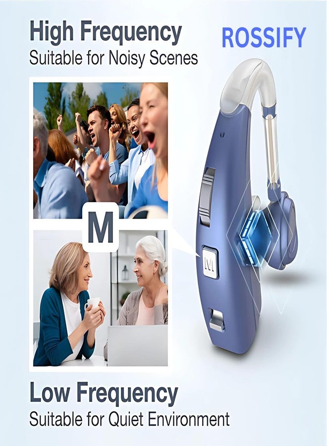 Rossify Hearing Aid - Advanced Digital Sound Amplifier, Rechargeable, Noise Cancelling, Comfortable & Lightweight Hearing Assistance - Image 4