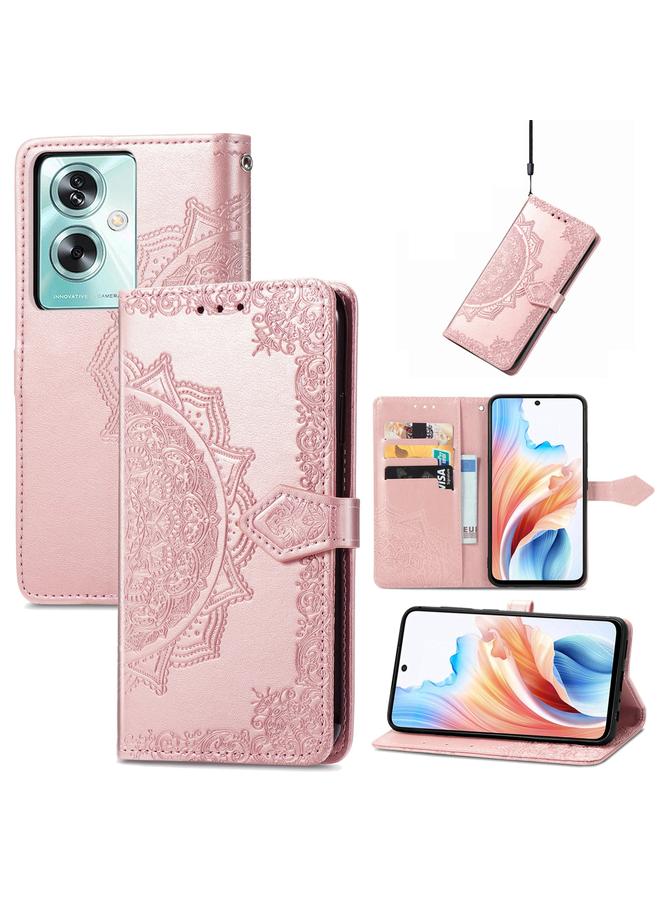 S-TOP Case For OPPO A79 Mandala Flower Embossed Leather Phone Case - Image 1