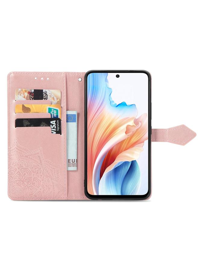 S-TOP Case For OPPO A79 Mandala Flower Embossed Leather Phone Case - Image 3