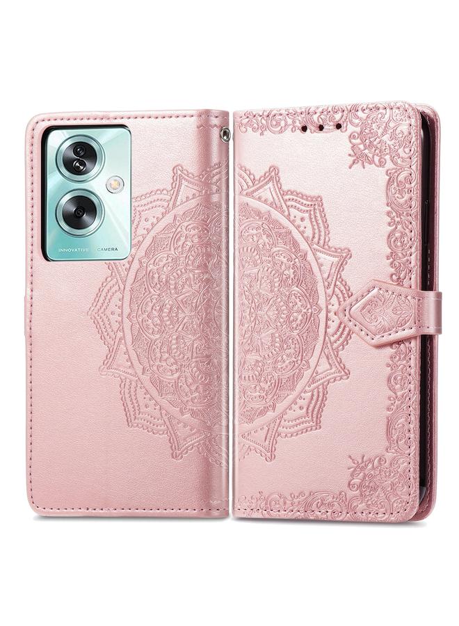 S-TOP Case For OPPO A79 Mandala Flower Embossed Leather Phone Case - Image 2