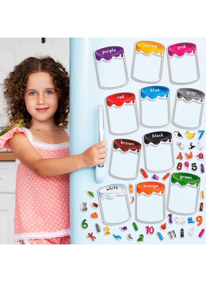 Simply magic 66 PCS Magnetic Color Sorting Set, Magnetic Numbers & Colors Sorting Toys for Toddlers, Numbers Color Sorting Magnets for Fridge and Whiteboard, Recognition Sorting Set - Simply Magic - Image 5