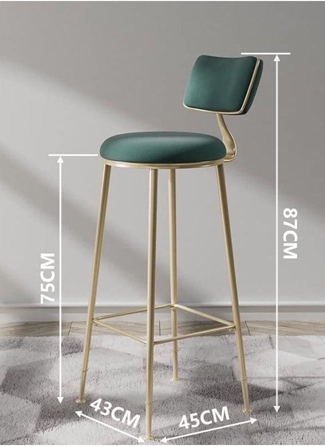 CityRiya-Long Modern Bar Stools Industrial Barstools with Comfortable Seat High Bar Chair Breakfast Bar Stool for Kitchens Counter Office Home  - Image 4