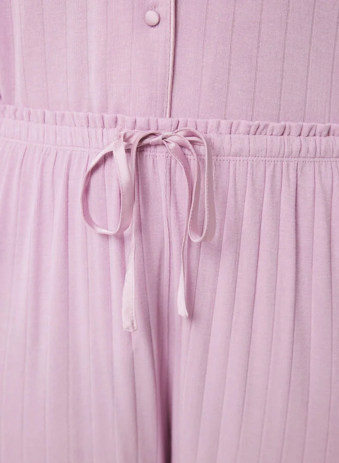 women'secret Pink Capri Soft Touch Shirt Pajamas