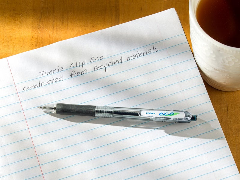 Zebra Pen Eco Jimnie-Clip Retractable Ballpoint Pen, Medium Point, 1.0mm, Black Ink, 12-Count - Image 3