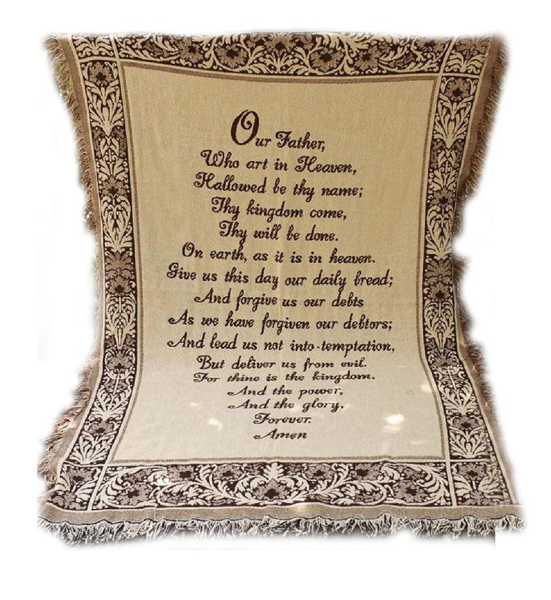 Manual Woodworker Manual 46 X 60-Inch Throw. Our Father/Lord's Prayer - Image 5