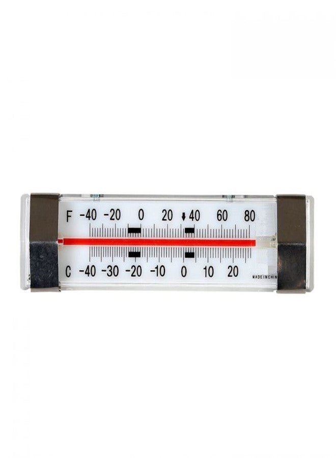 TrueCraftware- 4 1/2" Stainless Steel Horizontal Tube Refrigerator Freezer Thermometer -40°F to 80°F - Safe Temperature Indications Fridge and Freezer Temperature Zones for Refrigerator Cooler - Image 1
